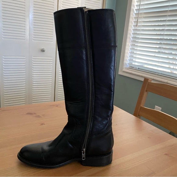 Frye Jayden Button Melissa Tall Black Leather High Riding Boots 6B Style 3475095 - Picture 8 of 15